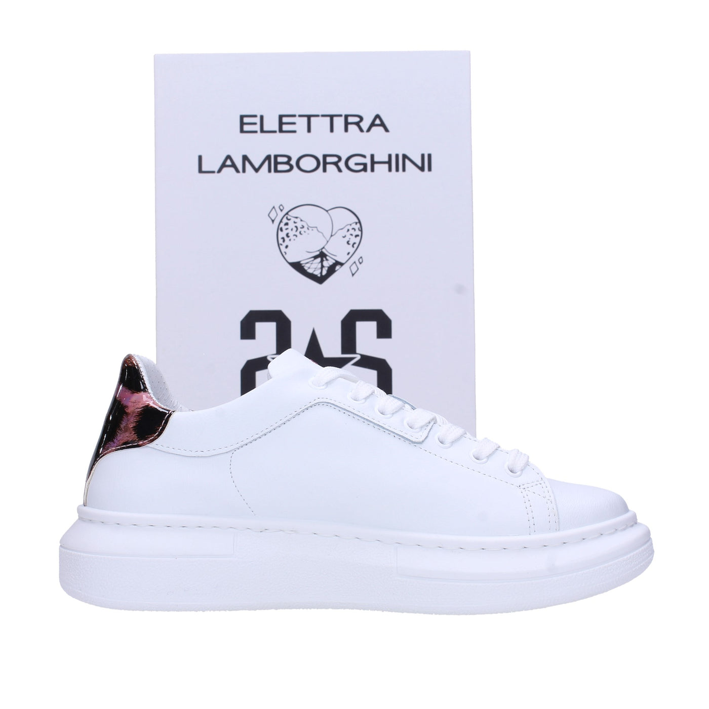 2 star by elettra lamborghini Sneakers#colore_bianca-rosa
