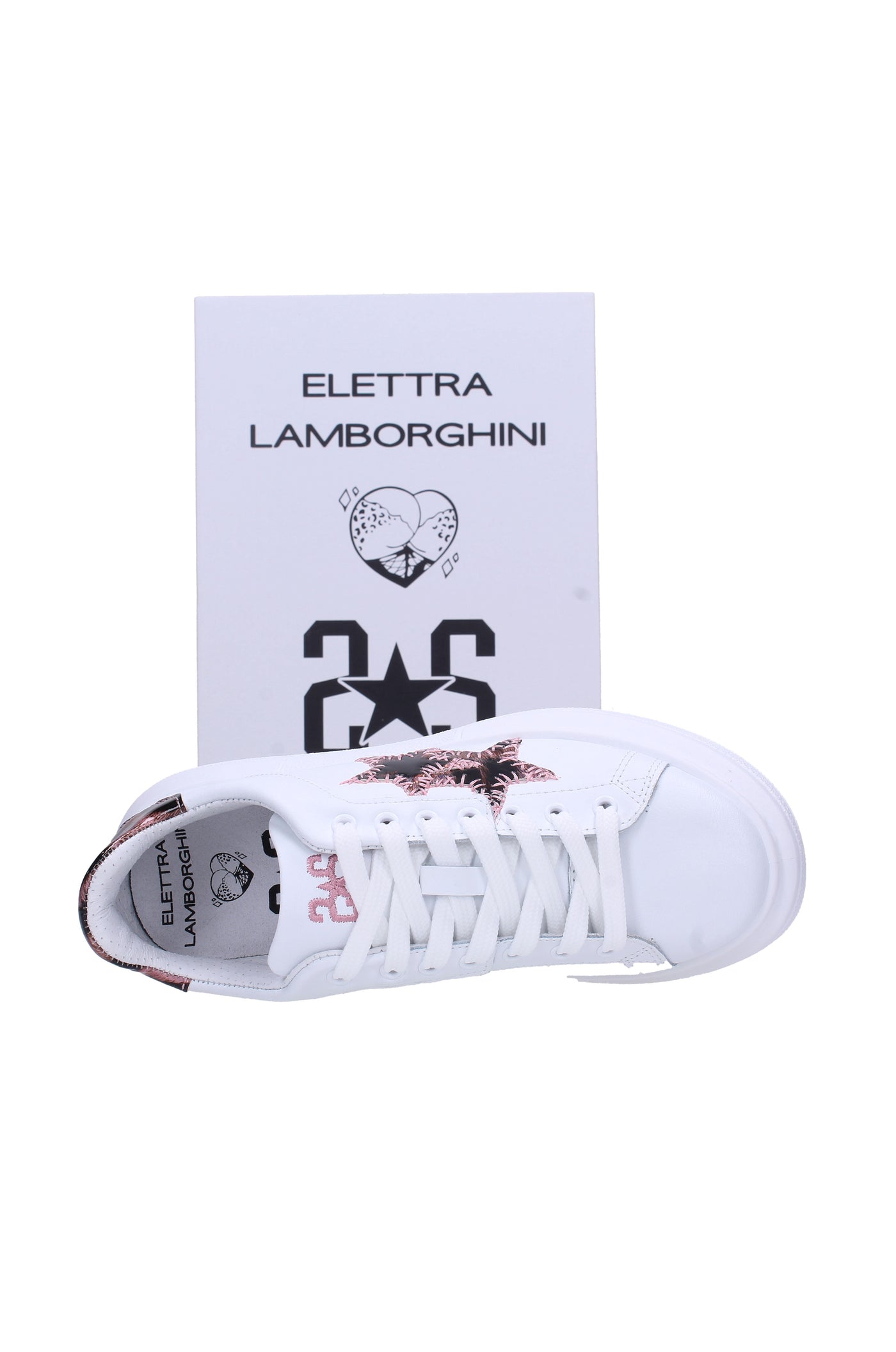 2 star by elettra lamborghini Sneakers#colore_bianca-rosa